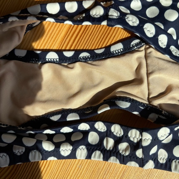 J Crew XS blue and white polkadot bikini bottom - Picture 4 of 5